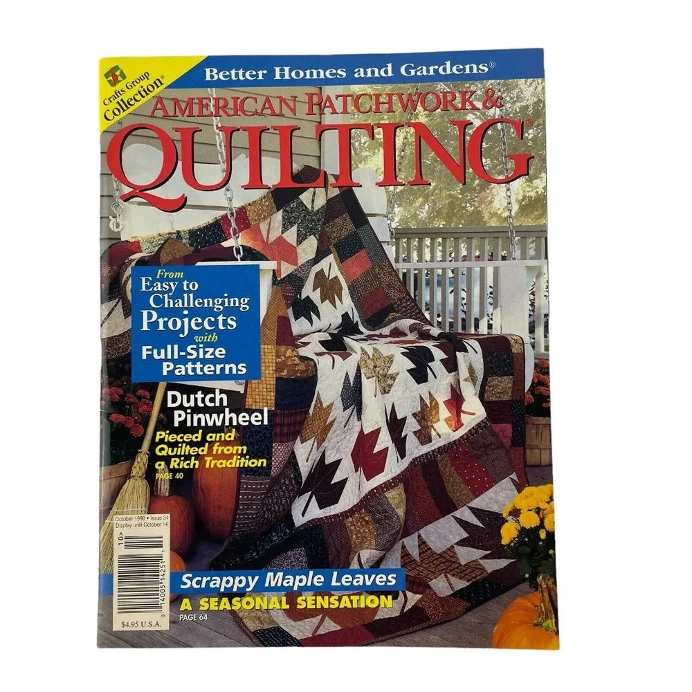 Better Homes‎ & Gardens American Patchwork & Quilting Magazines 1996-98 Lot of 6